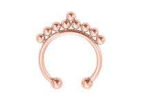 Falsches Schmuckstück Septum Stahl vergoldet rosa Kugelpferdeisen |  ITC