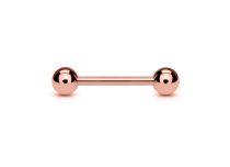 Barbell Stahl vergoldet Rose mit Kugeln 3 mm |  ITC