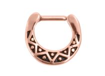 Septumring Stahl vergoldet Rose mit Motivscharnier |  ITC