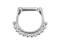 Septumring Stahl Scharnier Motiv Kugelkette  iTC