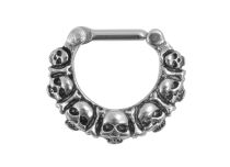 Septum Ring Stahl Scharnier Motiv Cranes  iTC