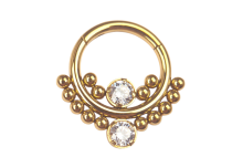 Ringe Titan PVD Gold Scharnier Ornamentales Muster|  ITC