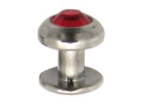 Dermales Titan-Implantat Scheibe 3 mm mit farbigem Kristall |  ITC