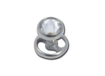 Dermales Implantat Titan abschraubbar 1,2x Scheibe 3mm Strass weiss.