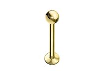 Sterile Titanium PVD Gold Labret mit Kugel 3 mm |  ITC