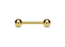 Barbell Titanium PVD Gold Steril mit Kugeln 1.2 mm |  ITC