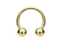 Steriles Titanium PVD Gold Kugelpferdeeisen 3 mm |  ITC
