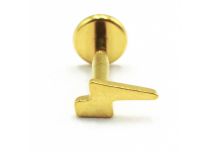 Labret Titanium PVD Gold Intern Steril Blitzmuster |  ITC