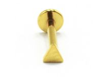 Labret Titanium PVD Gold Interne Sterile Dreiecksmuster |  ITC