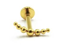 Labret Titanium PVD Gold Innengewinde Steril Kratzmuster Kugelbogen |  ITC