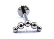 Labret Titanium Intern Steril Motiv 5 Kugeln Gebogen |  ITC
