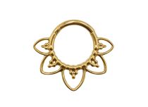 Scharnierring 1,2x8 Titan PVD GOLD Steril Motiv Ornamental multi Kugel|  ITC