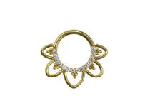 nneau charnière titane PVD Gold 1.2x8 mm avec motif ornemental à boules