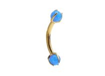 Banane 1,2x8 Titanium PVD GOLD intern steril Doppelkugeln |  ITC
