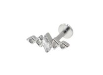 Labret Titanium Intern Steril Motiv 5 Rauten Strass BL|  ITC
