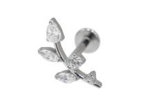 Labret Titan intern steril Zweigmotiv rund/oval/dreieckig BL|  ITC