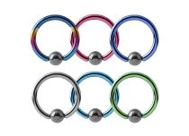 Ring Titan Farbig Kugel Hämatit 4 mm |  ITC