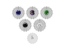 Accessoire interne Titane 0.9 motif rond strass blanc