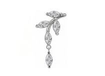 accessoire titane cascade cristal blanc