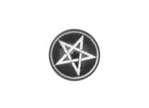 Stahlscheibe schraubbar Motiv Satanisches Kreuz Weiß |  ITC