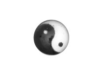 Schraubbare Stahlkugel Yin Yang-Motiv |  ITC