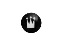 Kugel Stahl Push Clip Motiv Krone 3 Spitzen |  ITC