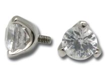 Accessoire Interne Schraube Stahlguss Kopf Kristall Weiß Rund |  ITC