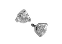 Accessoire Interne Schraube Stahlguss Kopf Kristall Weiß Rund |  ITC