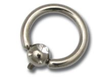 Kugel Titan Intern 4 mm Kristall Weiß für Dermal 1,6 mm Ring |  ITC