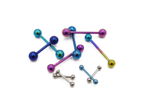 Lot von 10 Titan Barbells Größe und Farbe Mix.