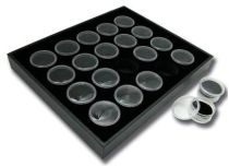 Display 20 runde Schachteln 3cm