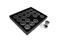 Display 20 runde Schachteln 3cm