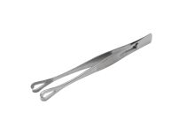 Edelstahl Pinzette mit offenem Dreieck (5 x 10 mm), Länge 14,5 cm mit Klemme