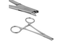 Edelstahlklemme für Dermalverlegung 5 mm Länge 11 cm