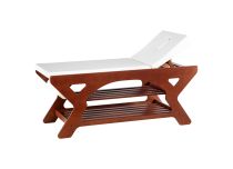 Massagetisch Gestell Buche Sitz weiß 190x70x78 cm