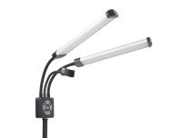 LED-Stehlampe zwei Arme und Smartphone-Halterung